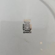6 assiettes plates en porcelaine Digoin Sarreguemines - Modèle Sévigné