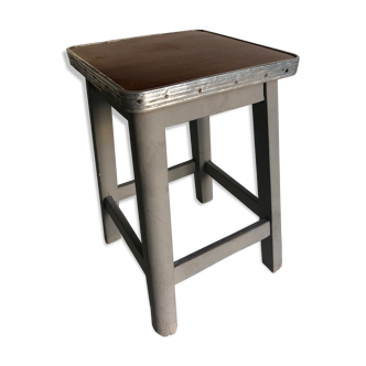 Tabouret cerclé assise formica des années 50