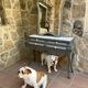 Baroque marble mirror console