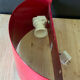 Red metal wall lamp
