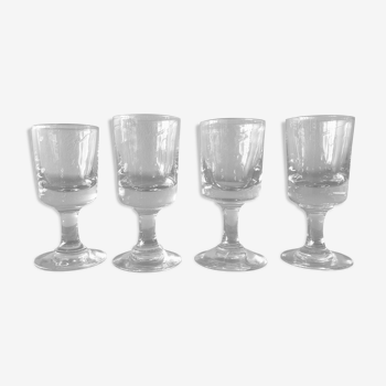 Set of 4 liqueur glasses early 20th century