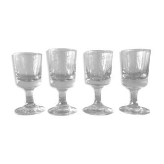 Set of 4 liqueur glasses early 20th century