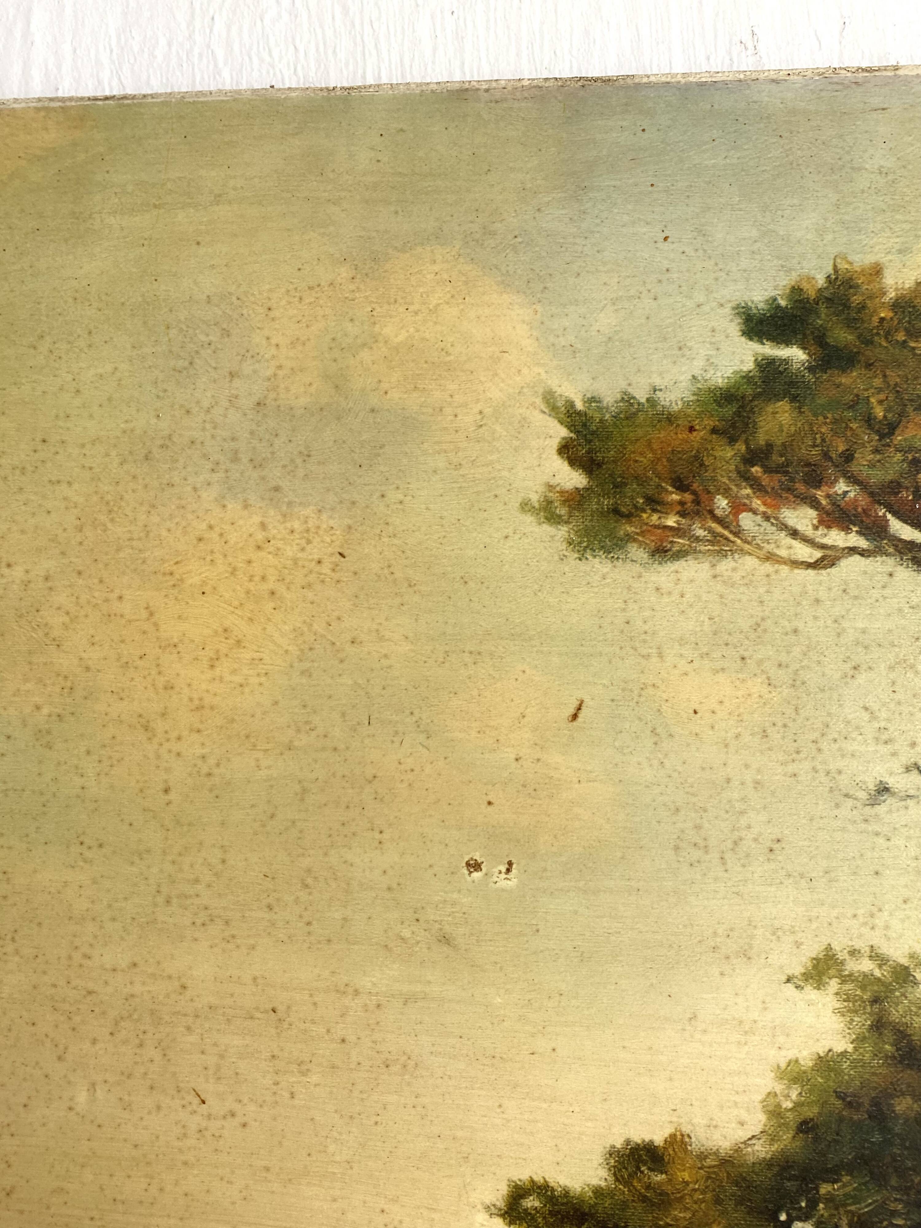 Tableau ancien impression d'art , paysage  Robert Woods 79x61 cm