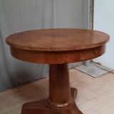 Restoration pedestal table with central barrel