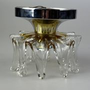 60s 70s wall lamp Wall Sconce made of metal & Murano glass Space Age design