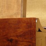 Antique solid walnut chest of drawers with scrolls