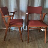 Paire de fauteuils de bridge année 50