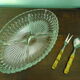 Vintage serving dish with aperitif, appetizers with its 2 serving accessories, original box