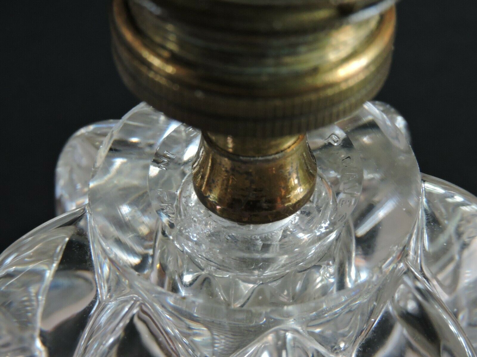 Pied de lampe verre art deco