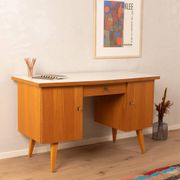 Bureau en bois autoportant, années 1950