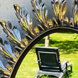Oval leaf mirror