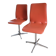 2 orange faux leather swivel chairs