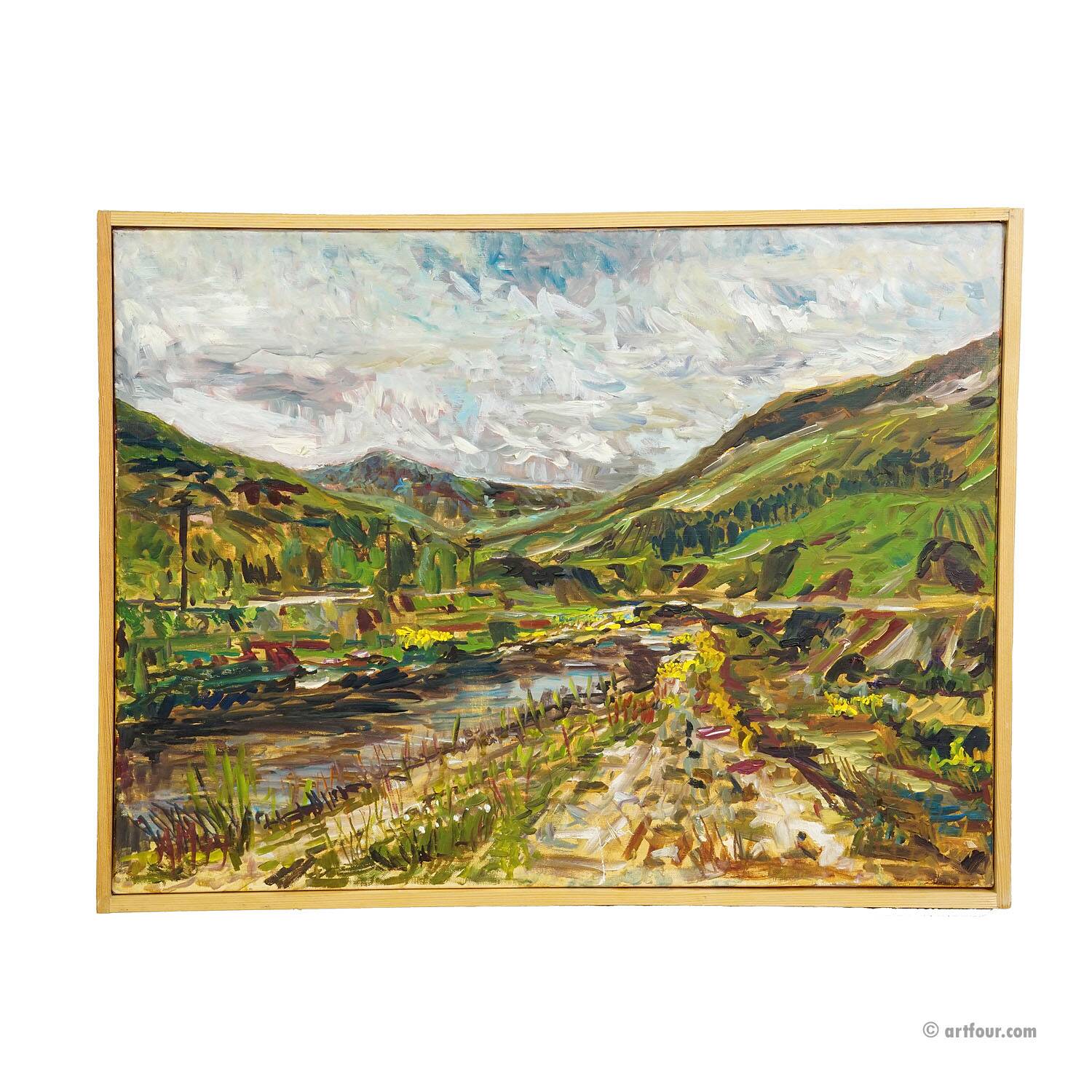 Glen Orchy / Balmally – Scottish landscape, 1977 oil painting by Alexander Michael