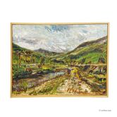 Peinture à l'huile Glen Orchy / Balmally, paysage écossais, Alexander Michael 1977