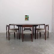 Extendable round to oval dining set by Alfred Hendrickx for Belform, 1960s.