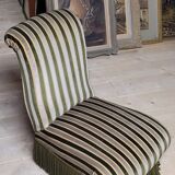 Napoleon III period velvet fireside chair