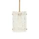 Mid-Century Scandinavian Crystal Glass & Brass Ceiling Light by C.Fagerlund