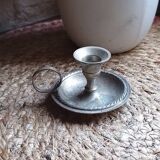 Mini silver metal candle holder