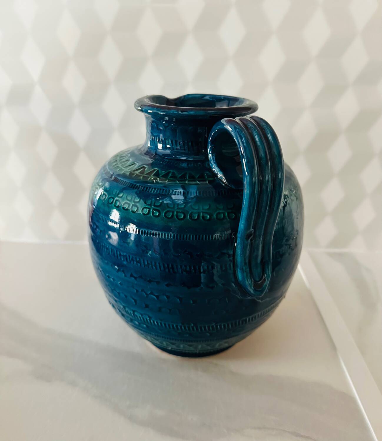 Aldo Londi carafe Rimini Blue collection by Bitossi