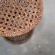 Table d'appoint diabolo vintage en rotin