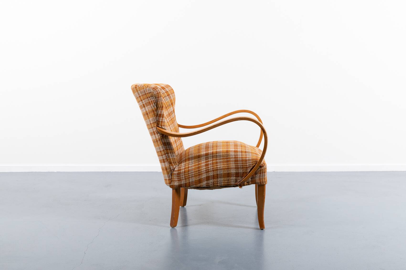 Sculptural Scandinavian Modern armchair, 1950’s
