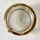 Large glass and brass ashtray