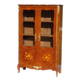 Louis XV library in rosewood marquetry
