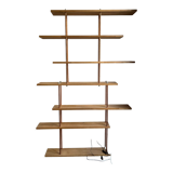 Oak and copper bookcase