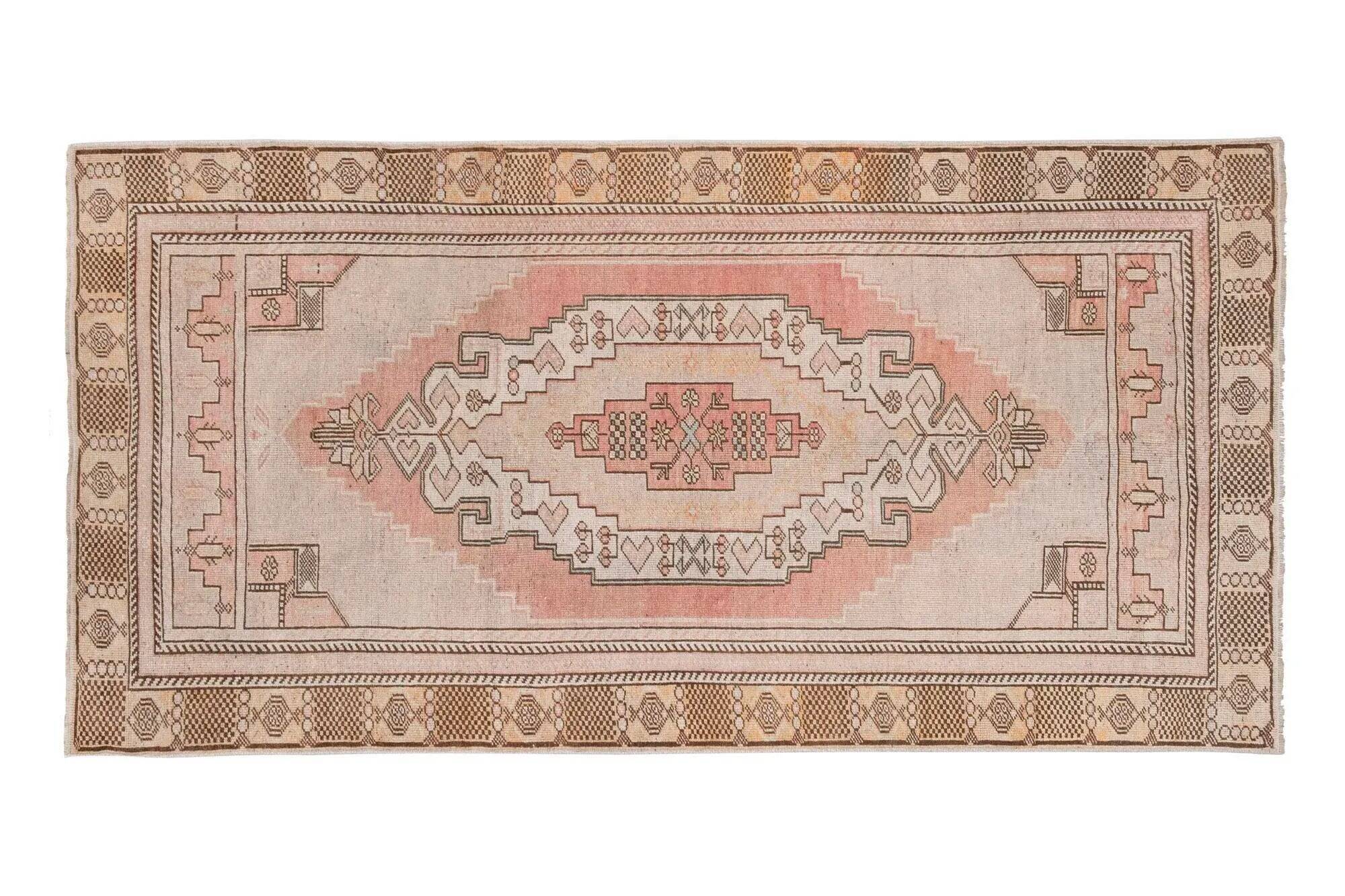 Tapis turc vintage fait main 118x226 cm