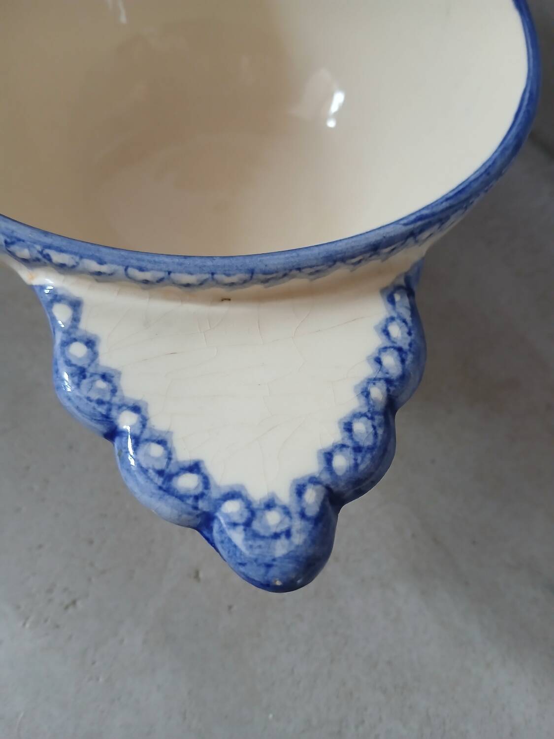 Antique Charolles earthenware bowl