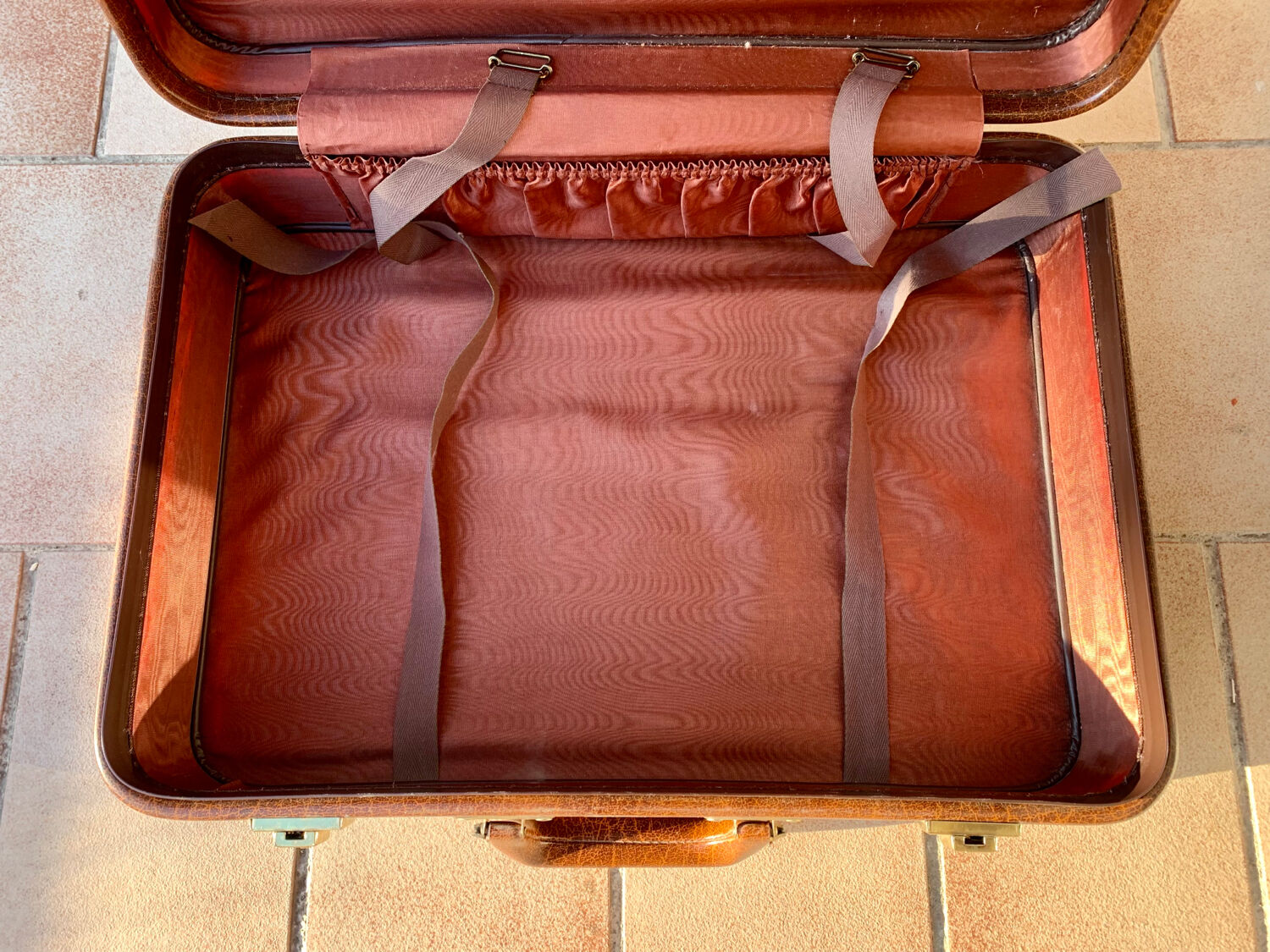 Antique leather suitcases