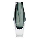 XXL Vase 30cm Murano Sommerso Alessandro Mandruzzato Grey Smoke