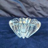 4 vintage crystal candlesticks, flower shape