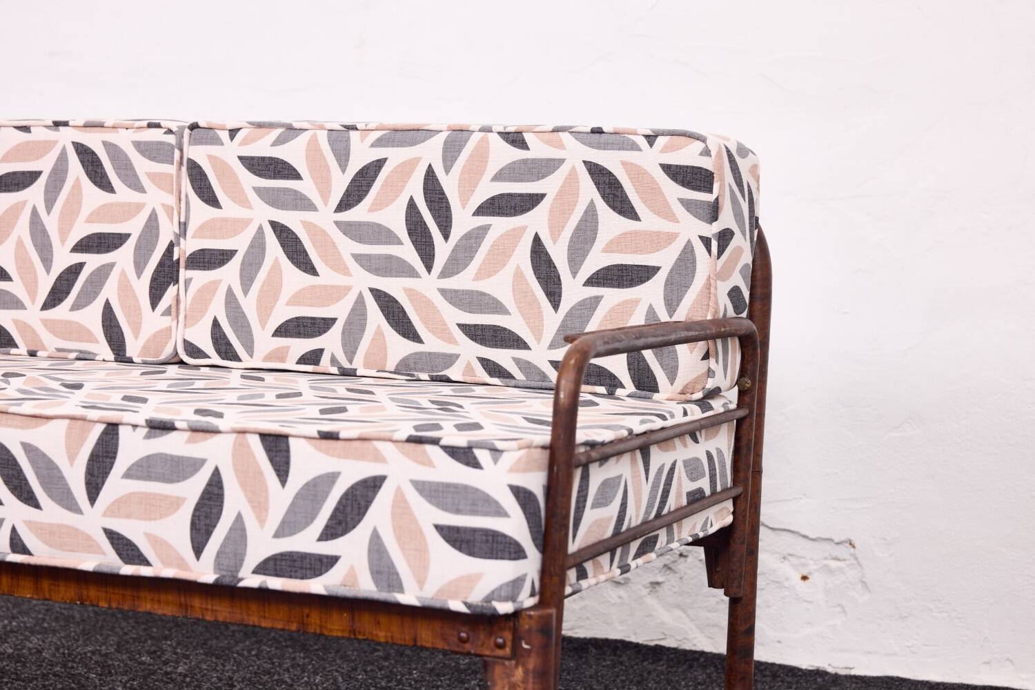 Canapé Bauhaus en acier tubulaire peint à la main par Franz Singer, années 1920 - Metz & Co