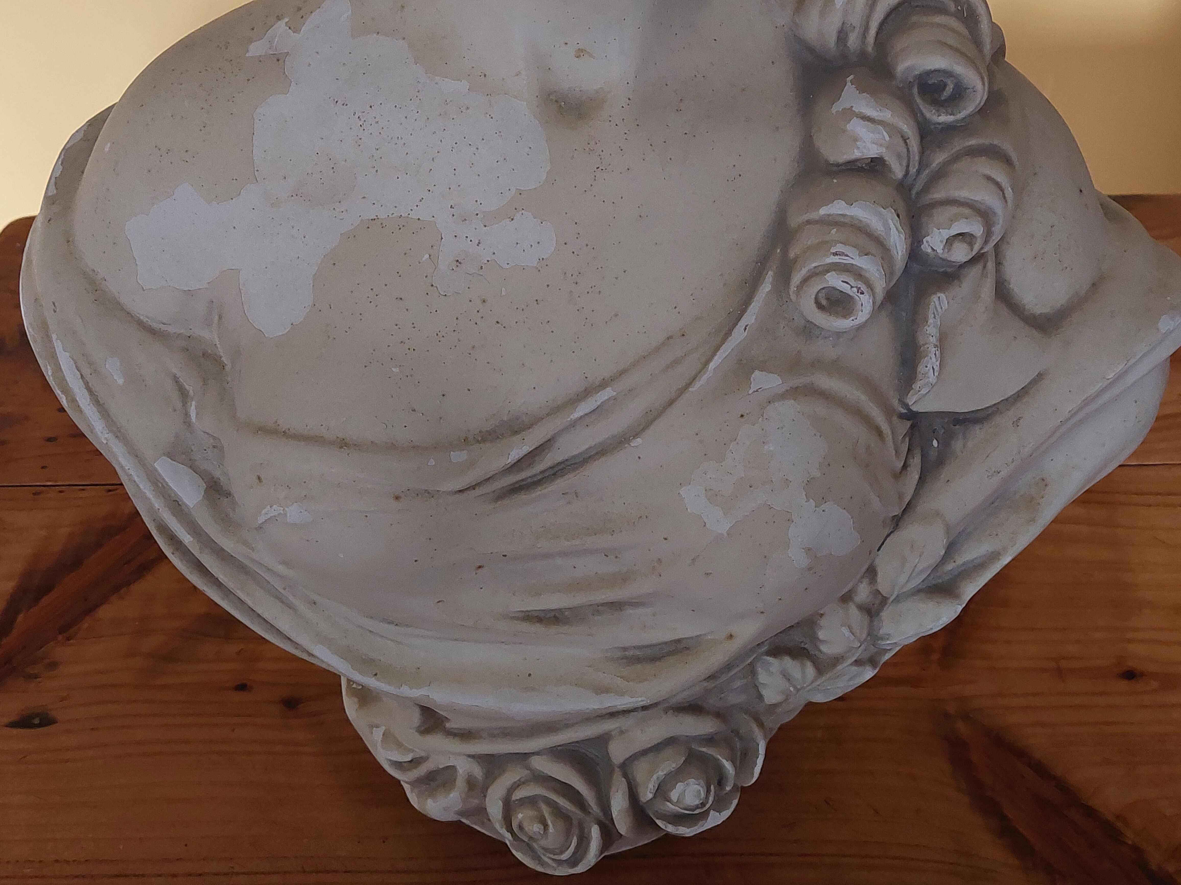 Plaster bust of a woman