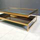Vintage two tier belgochrom 23kt coffee table, 1970s