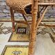 Fauteuil osier rotin 1960 vintage