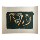 Bram van velde, mp 023, 1963. original lithograph signed in pencil