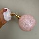 Vintage glass globe wall light from Clichy in pink.