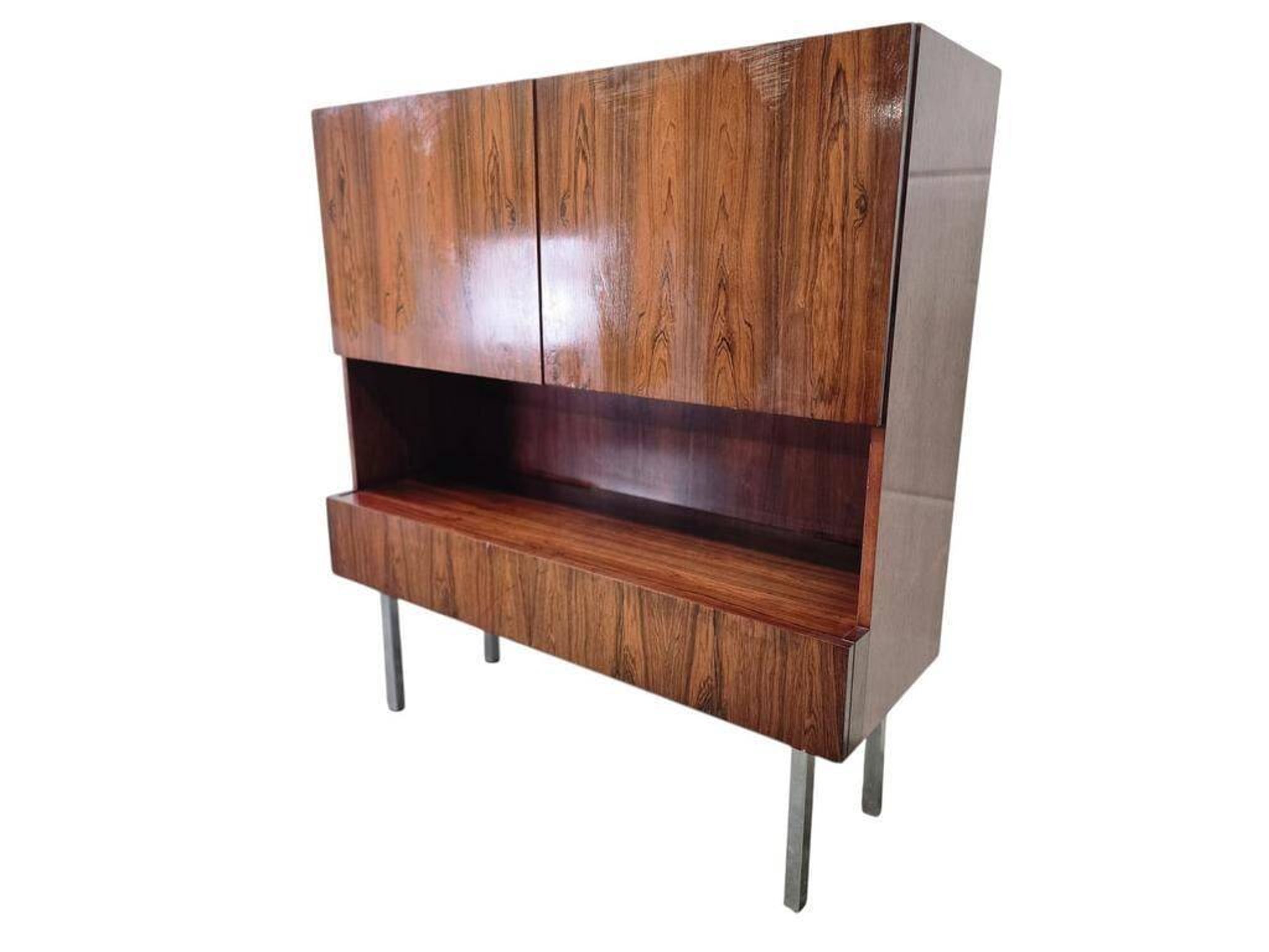 Cabinet vintage en palissandre / bar / meuble mural