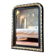 Louis-Philippe black and gold antique mirror from the 19th century