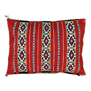 Coussin berbère Kilim rouge ethique