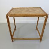 Side table, rattan couch end 60s 70s