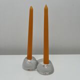 Orrefors Sweden glass candle holder vintage Suede design Lars Hellsten