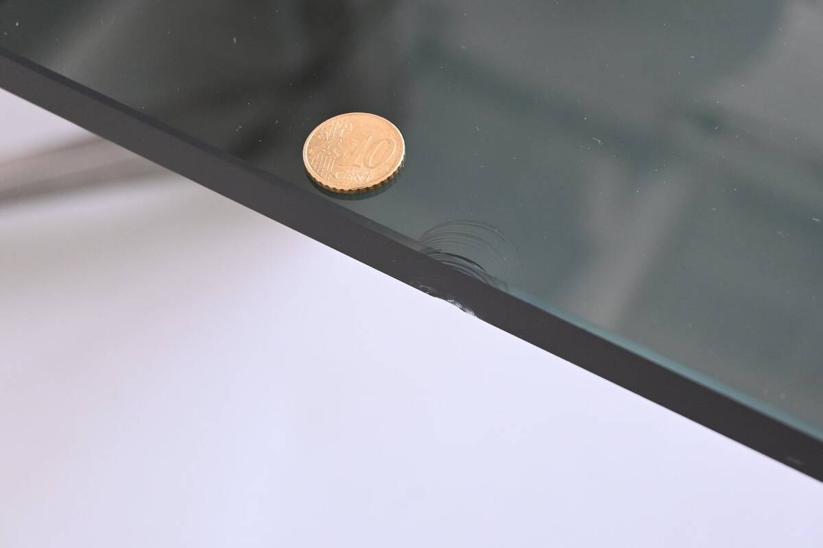 Bureau d'angle exécutif Abbondinterni en acajou et verre, Italie, 1970