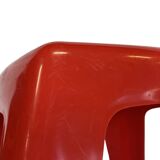 Vintage Space age plastic stool table mid century red plant stand