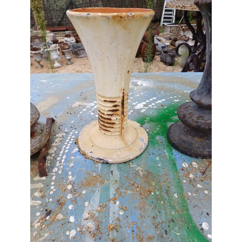 Set of 6 cast iron vases from 1900 from Charleville-Mézières