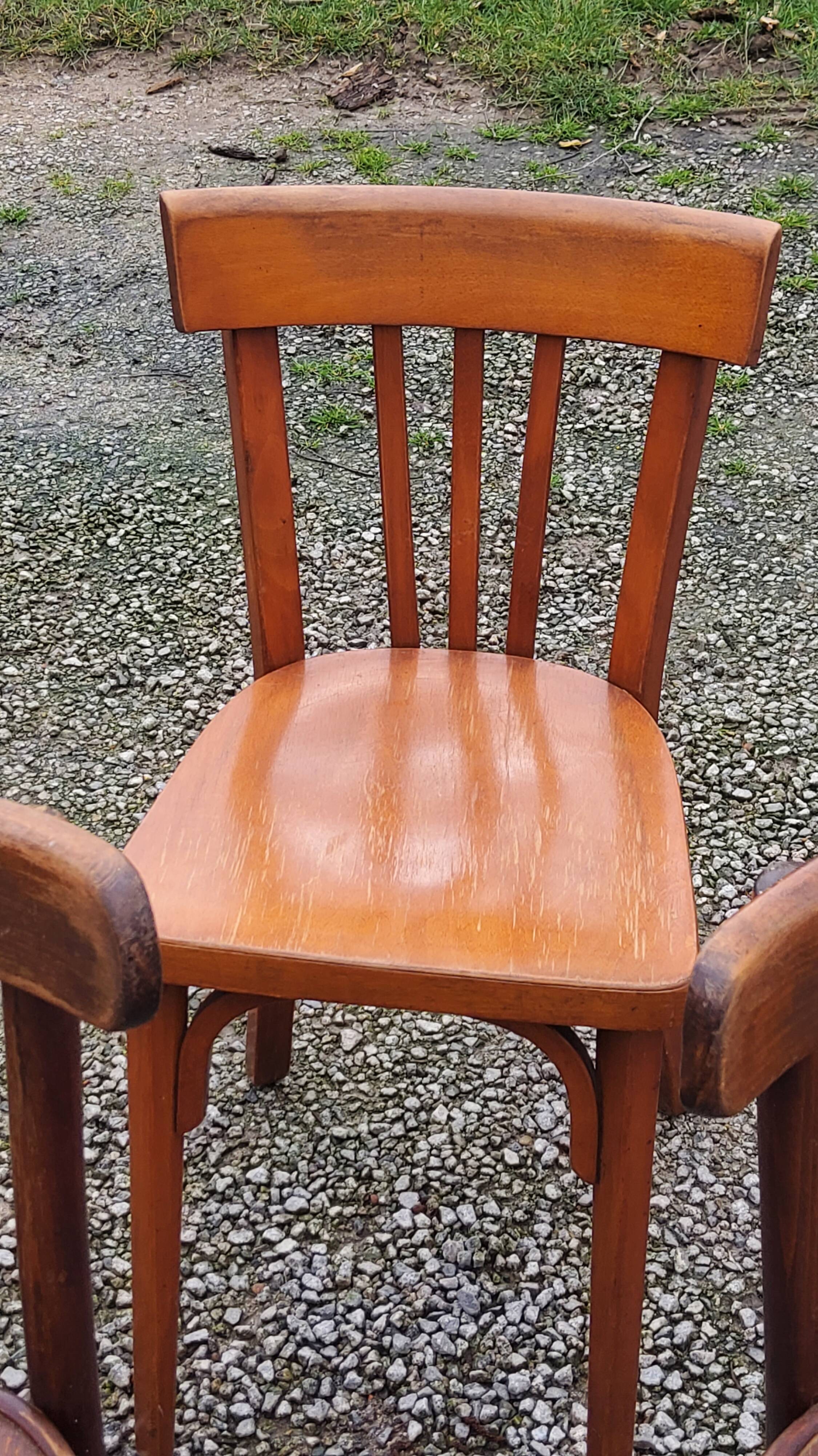 Set of 6 old bistro chairs Baumann and others