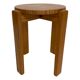 Mid century pinewood stool, 1960s minimalistic design