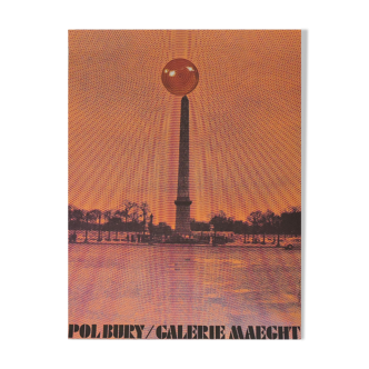 Affiche Pol Bury Kinetic Galerie Maeght, années 1970